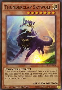 Thunderclap Skywolf (SE) - Secrets of Eternity (SECE) #SECE-ENS08 - Super Rare YuGiOh Trading Card