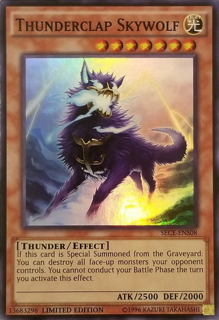 Thunderclap Skywolf (SE) - Secrets of Eternity YuGiOh trading card