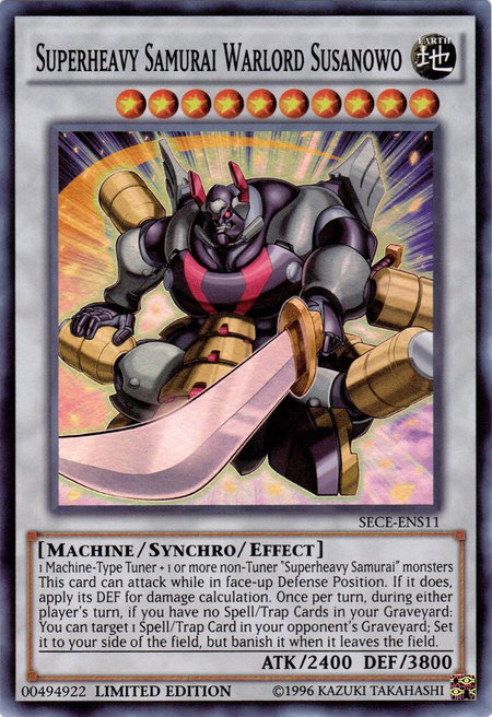 Superheavy Samurai Warlord Susanowo (SE) - Secrets of Eternity YuGiOh trading card