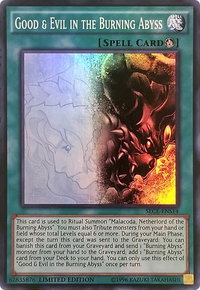 Good & Evil in the Burning Abyss (SE) - Secrets of Eternity (SECE) #SECE-ENS14 - Super Rare YuGiOh Trading Card