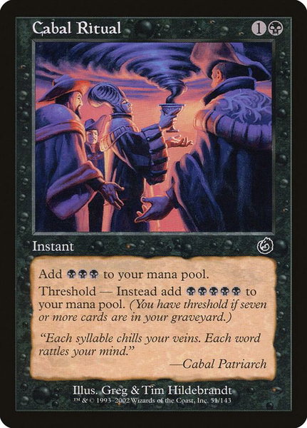 Cabal Ritual trading card from Torment Cabal Ritual - Torment Magic: The Gathering trading card