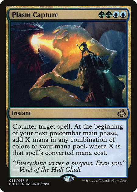 Plasm Capture trading card from Duel Decks: Elspeth vs. Kiora Plasm Capture - Duel Decks: Elspeth vs. Kiora Magic: The Gathering trading card