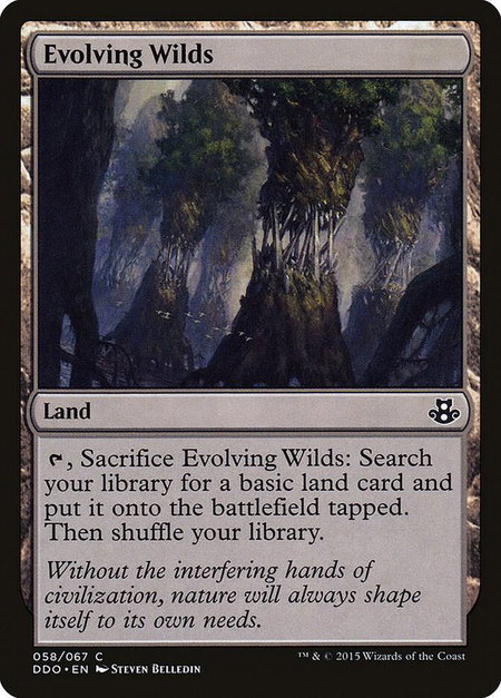 Evolving Wilds trading card from Duel Decks: Elspeth vs. Kiora Evolving Wilds - Duel Decks: Elspeth vs. Kiora Magic: The Gathering trading card