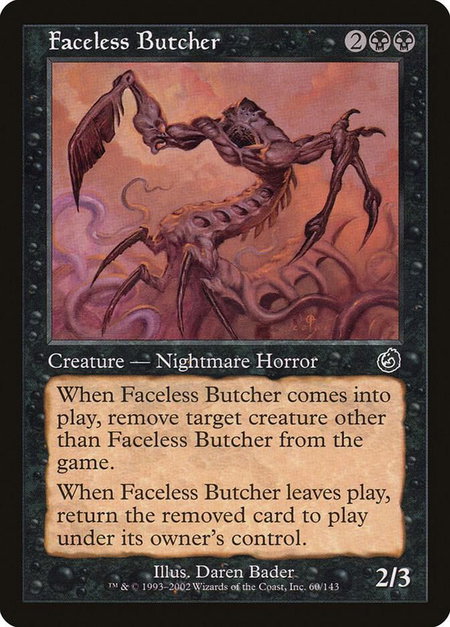 Faceless Butcher - Torment Magic: The Gathering trading card