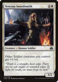 Veteran Swordsmith - Duel Decks: Elspeth vs. Kiora (DDO) #28 - Common Magic: The Gathering Trading Card