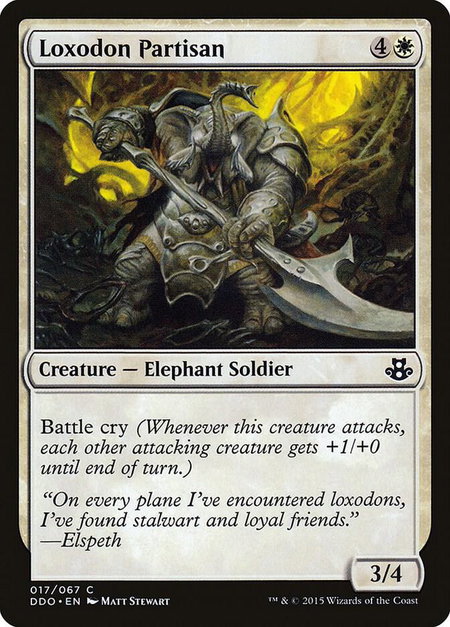 Loxodon Partisan - Duel Decks: Elspeth vs. Kiora Magic: The Gathering trading card