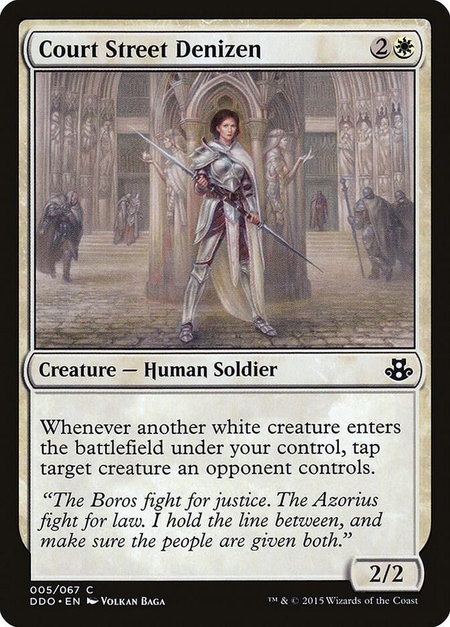 Court Street Denizen trading card from Duel Decks: Elspeth vs. Kiora Court Street Denizen - Duel Decks: Elspeth vs. Kiora Magic: The Gathering trading card