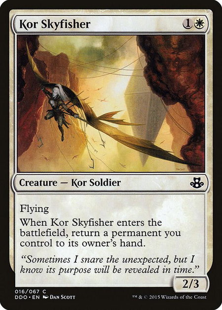Kor Skyfisher trading card from Duel Decks: Elspeth vs. Kiora Kor Skyfisher - Duel Decks: Elspeth vs. Kiora Magic: The Gathering trading card