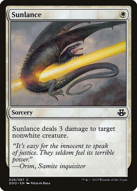 Sunlance - Duel Decks: Elspeth vs. Kiora Magic: The Gathering trading card