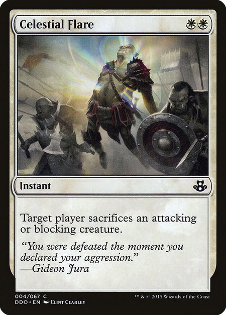 Celestial Flare trading card from Duel Decks: Elspeth vs. Kiora Celestial Flare - Duel Decks: Elspeth vs. Kiora Magic: The Gathering trading card