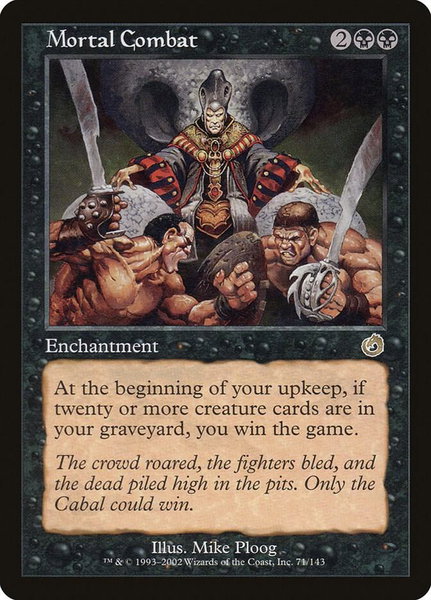 Mortal Combat trading card from Torment Mortal Combat - Torment Magic: The Gathering trading card