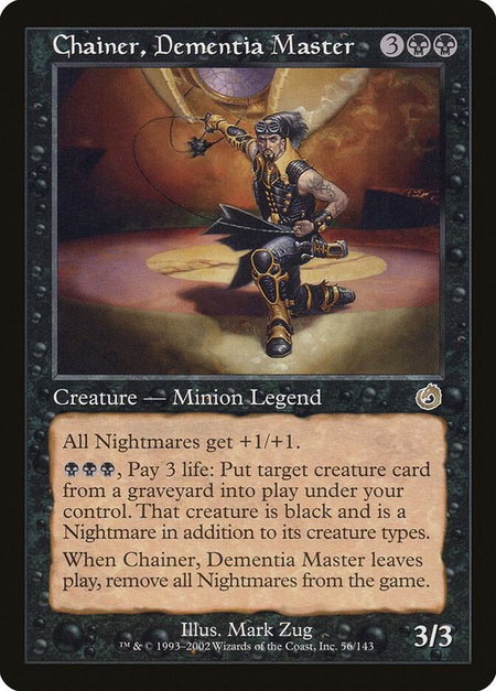 Chainer, Dementia Master - Torment Magic: The Gathering trading card