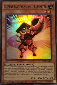 Superheavy Samurai Trumpeter (SE) - Secrets of Eternity (SECE) #SECE-ENS02 - Super Rare YuGiOh Trading Card
