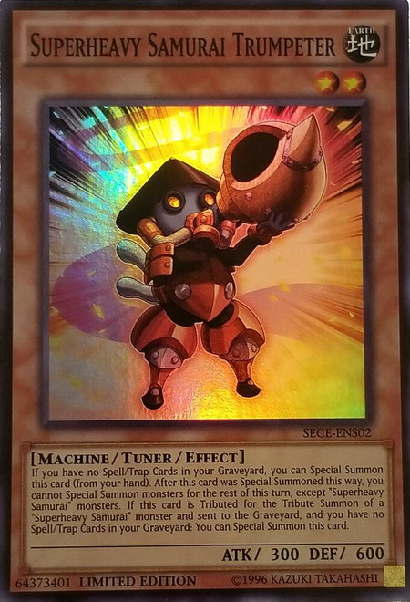 Superheavy Samurai Trumpeter (SE) - Secrets of Eternity YuGiOh trading card