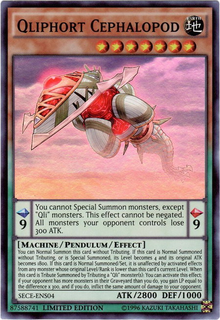 Qliphort Cephalopod (SE) - Secrets of Eternity YuGiOh trading card