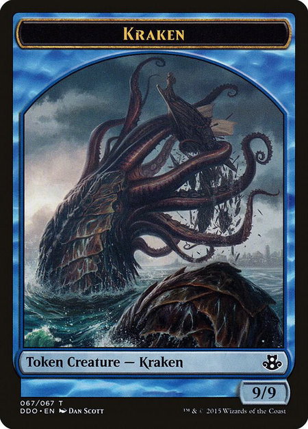 Kraken Token trading card from Duel Decks: Elspeth vs. Kiora Kraken Token - Duel Decks: Elspeth vs. Kiora Magic: The Gathering trading card