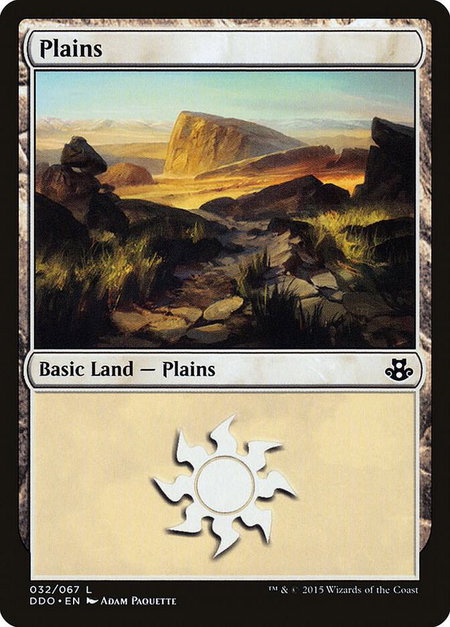 Plains (032) trading card from Duel Decks: Elspeth vs. Kiora Plains (032) - Duel Decks: Elspeth vs. Kiora Magic: The Gathering trading card