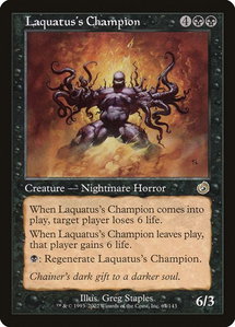 Laquatus's Champion - Torment (TOR) #67 - Rare Magic: The Gathering Trading Card