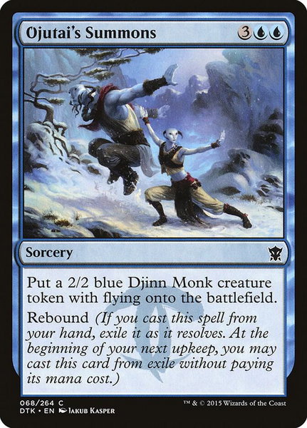 Ojutai's Summons trading card from Dragons of Tarkir Ojutai's Summons - Dragons of Tarkir Magic: The Gathering trading card