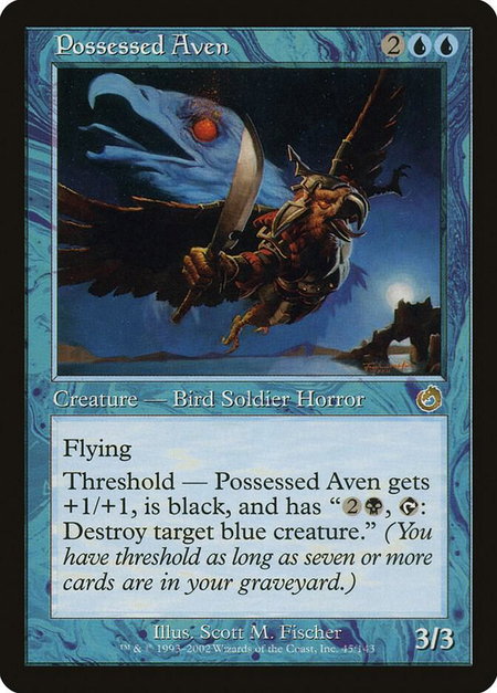 Possessed Aven - Torment Magic: The Gathering trading card