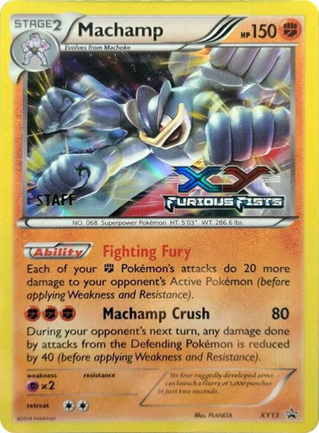 Machamp - XY13 (Prerelease) [Staff] - XY Promos Pokémon trading card