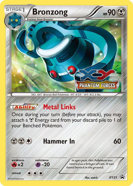 Bronzong - XY21 (Prerelease) trading card from XY Promos Bronzong - XY21 (Prerelease) - XY Promos Pokémon trading card