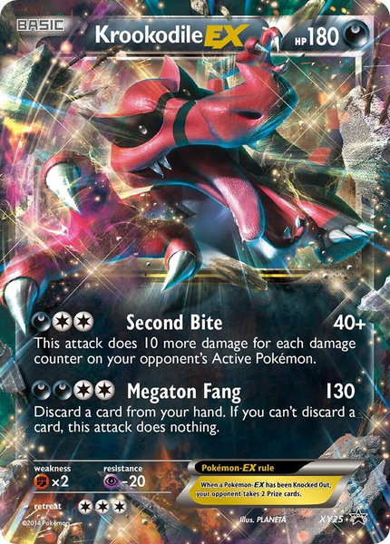 Krookodile EX - XY25 trading card from XY Promos Krookodile EX - XY25 - XY Promos Pokémon trading card