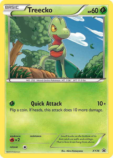 Treecko - XY36 trading card from XY Promos Treecko - XY36 - XY Promos Pokémon trading card