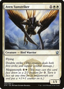 Aven Sunstriker - Dragons of Tarkir (DTK) #5 - Uncommon Magic: The Gathering Trading Card