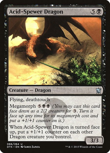 Acid-Spewer Dragon - Dragons of Tarkir Magic: The Gathering trading card