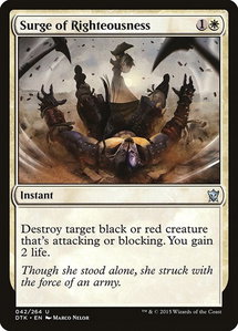 Surge of Righteousness - Dragons of Tarkir (DTK) #42 - Uncommon Magic: The Gathering Trading Card
