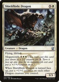 Shieldhide Dragon - Dragons of Tarkir (DTK) #37 - Uncommon Magic: The Gathering Trading Card