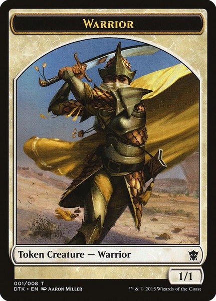 Warrior Token trading card from Dragons of Tarkir Warrior Token - Dragons of Tarkir Magic: The Gathering trading card