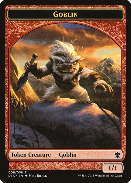 Goblin Token trading card from Dragons of Tarkir Goblin Token - Dragons of Tarkir Magic: The Gathering trading card