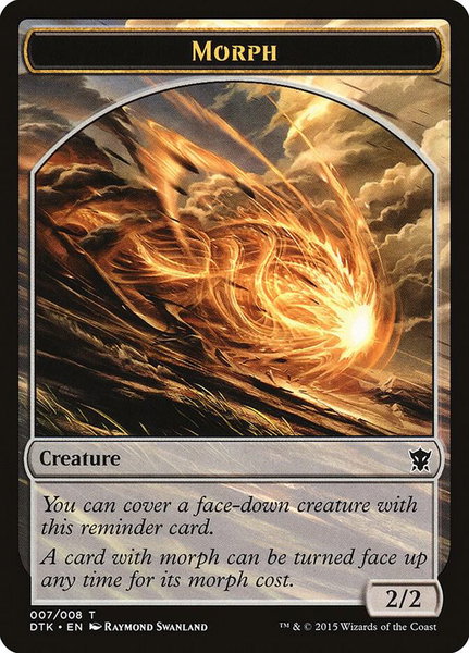 Morph Token trading card from Dragons of Tarkir Morph Token - Dragons of Tarkir Magic: The Gathering trading card