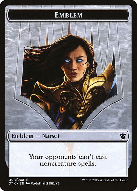 Emblem - Narset Transcendent - Dragons of Tarkir Magic: The Gathering trading card