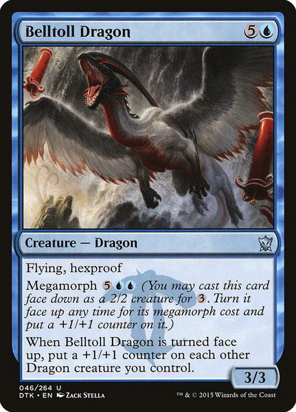 Belltoll Dragon trading card from Dragons of Tarkir Belltoll Dragon - Dragons of Tarkir Magic: The Gathering trading card