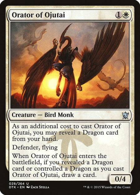 Orator of Ojutai - Dragons of Tarkir Magic: The Gathering trading card