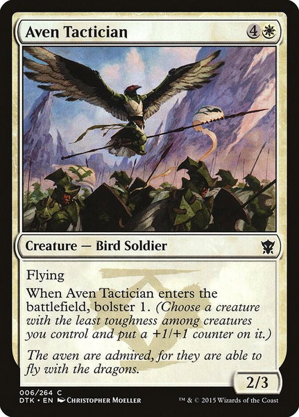 Aven Tactician trading card from Dragons of Tarkir Aven Tactician - Dragons of Tarkir Magic: The Gathering trading card