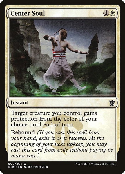 Center Soul trading card from Dragons of Tarkir Center Soul - Dragons of Tarkir Magic: The Gathering trading card