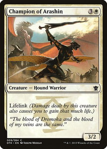 Champion of Arashin - Dragons of Tarkir (DTK) #9 - Common Magic: The Gathering Trading Card