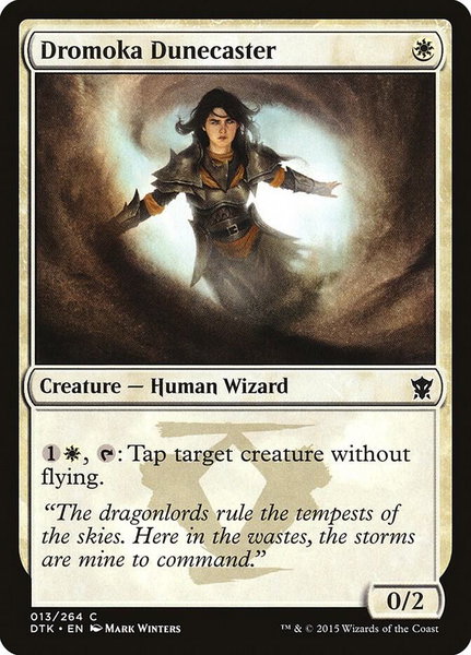 Dromoka Dunecaster trading card from Dragons of Tarkir Dromoka Dunecaster - Dragons of Tarkir Magic: The Gathering trading card