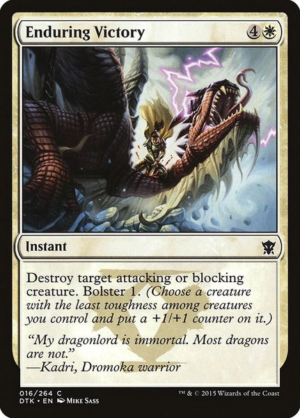 Enduring Victory trading card from Dragons of Tarkir Enduring Victory - Dragons of Tarkir Magic: The Gathering trading card