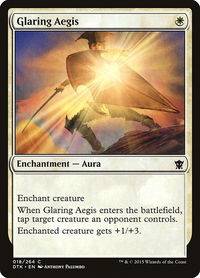 Glaring Aegis - Dragons of Tarkir (DTK) #18 - Common Magic: The Gathering Trading Card