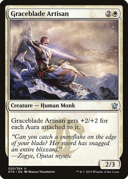 Graceblade Artisan trading card from Dragons of Tarkir Graceblade Artisan - Dragons of Tarkir Magic: The Gathering trading card