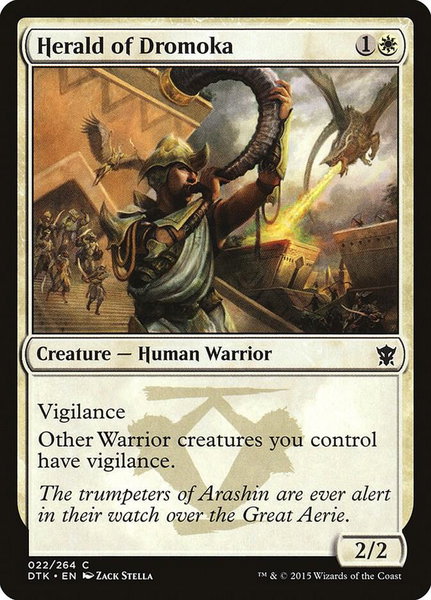 Herald of Dromoka - Dragons of Tarkir Magic: The Gathering trading card