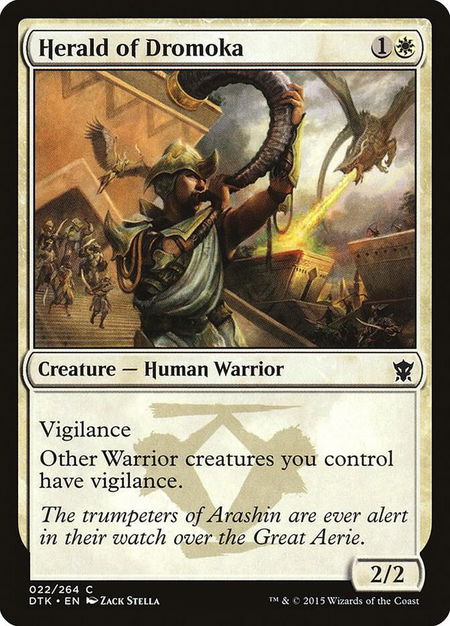 Herald of Dromoka - Dragons of Tarkir Magic: The Gathering trading card