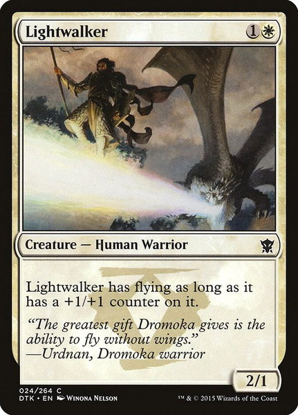 Lightwalker trading card from Dragons of Tarkir Lightwalker - Dragons of Tarkir Magic: The Gathering trading card