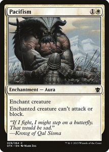 Pacifism - Dragons of Tarkir (DTK) #29 - Common Magic: The Gathering Trading Card