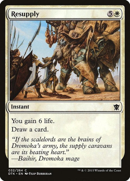 Resupply trading card from Dragons of Tarkir Resupply - Dragons of Tarkir Magic: The Gathering trading card